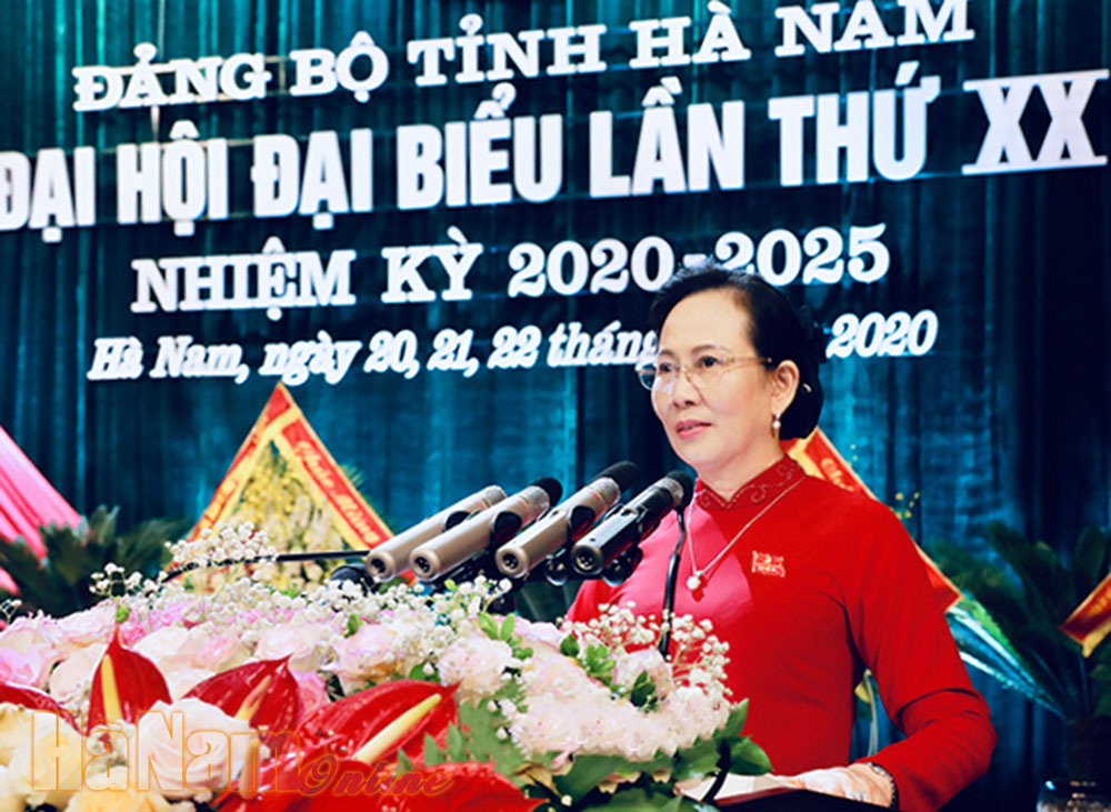 Diễn văn Khai mạc Đại hội đại biểu Đảng bộ tỉnh Hà Nam lần thứ XX nhiệm kỳ 20202025