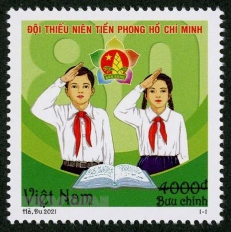 Phát hành bộ tem nhân kỷ niệm 80 năm Ngày thành lập Đội