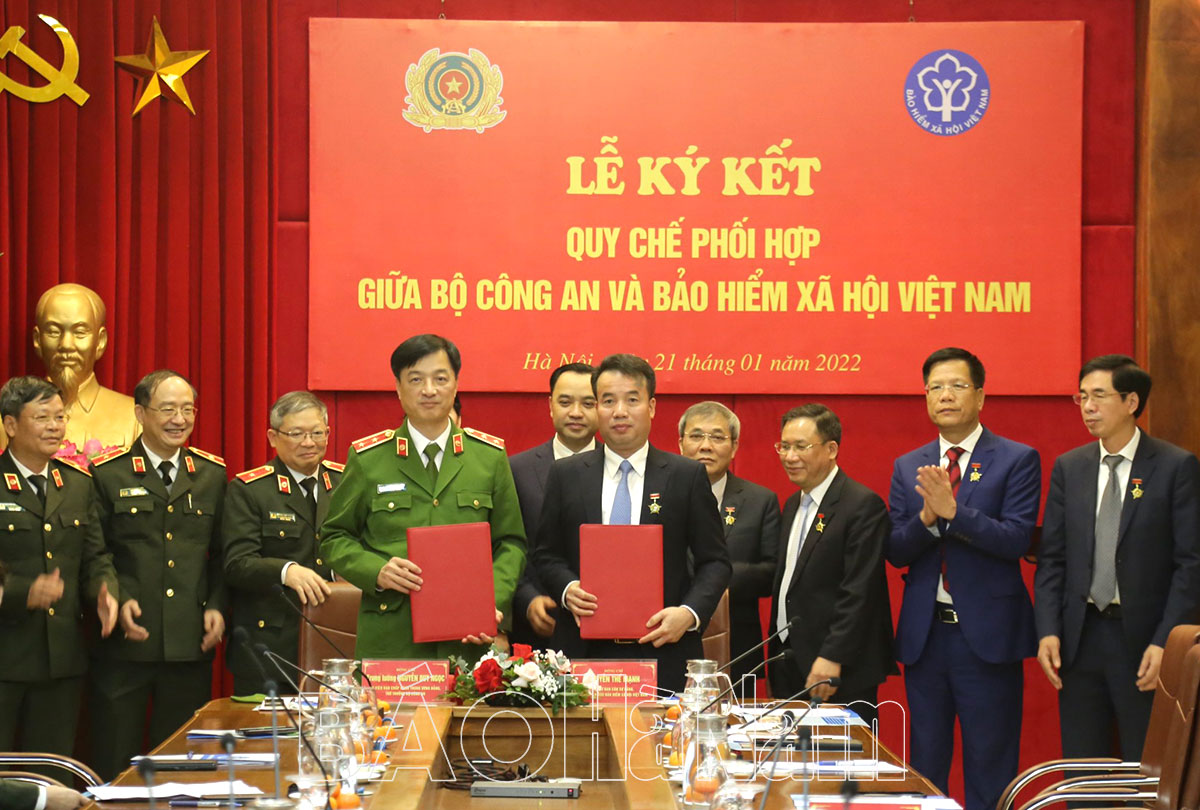 Lễ ký kết Quy chế phối hợp giữa Bộ Công an và BHXH Việt Nam