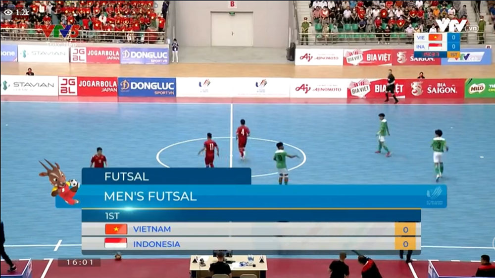 Live Đội tuyển Futsal nam Việt Nam gặp Indonesia