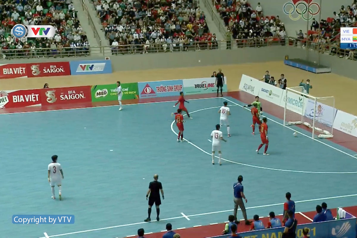 Live Hiệp 2 Futsal nam Việt Nam  Myanmar Việt Nam vươn lên dẫn trước 10