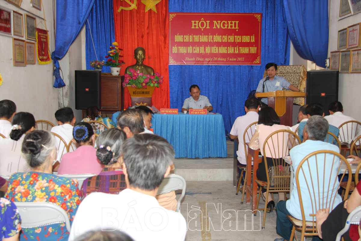 Thanh Thủy tổ chức đối thoại giữa người đứng đầu cấp ủy chính quyền với cán bộ hội viên nông dân