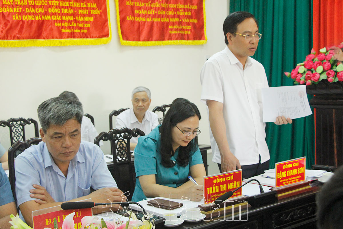 Đoàn khảo sát của Ban Thường trực Uỷ ban Trung ương MTTQ Việt Nam làm việc với Ủy ban MTTQ tỉnh