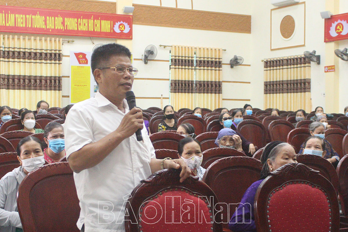 Đối thoại giữa người đứng đầu cấp uỷ chính quyền xã Thuỵ Lôi với đoàn viên hội viên nhân dân