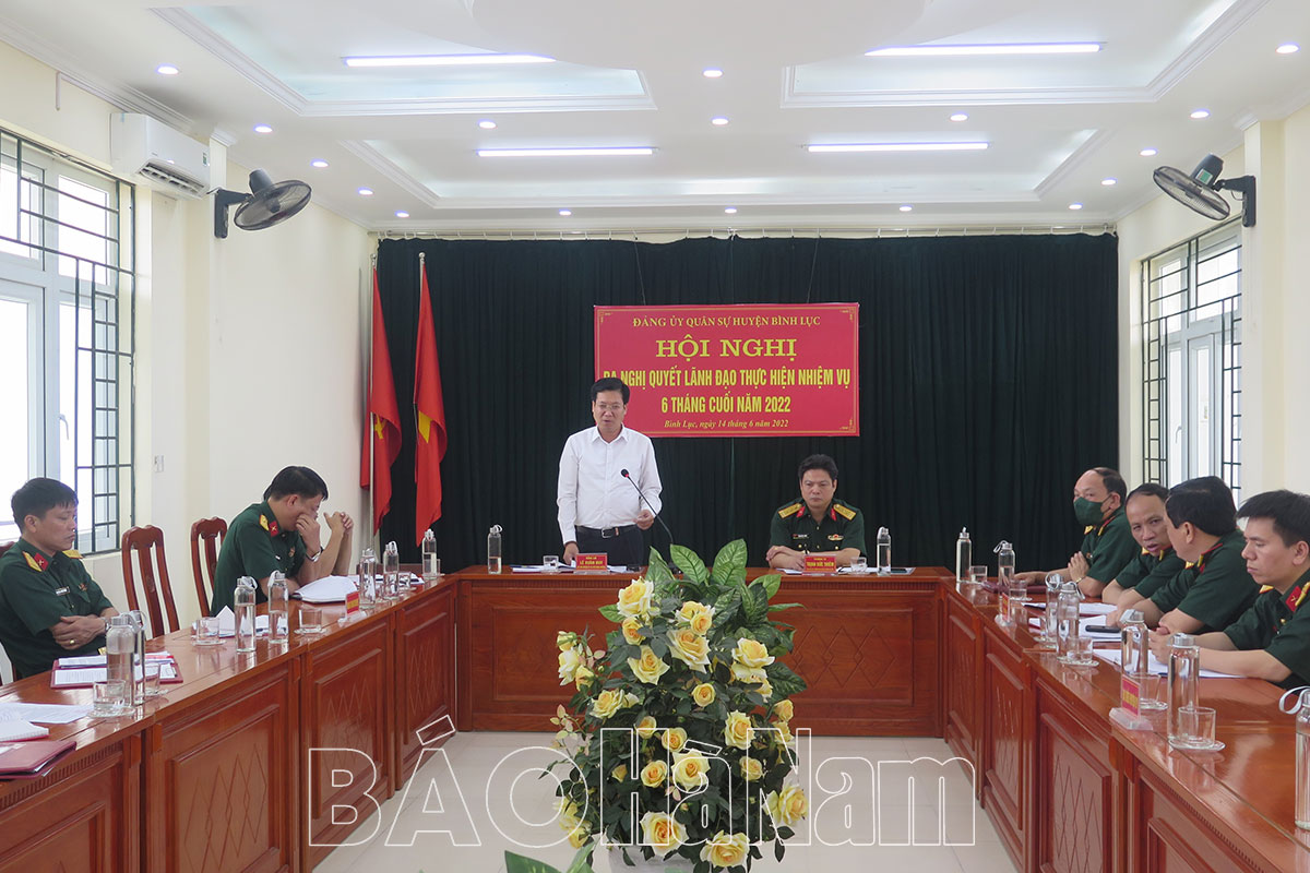 ĐUQS huyện Bình Lục triển khai nhiệm vụ 6 tháng cuối năm 2022