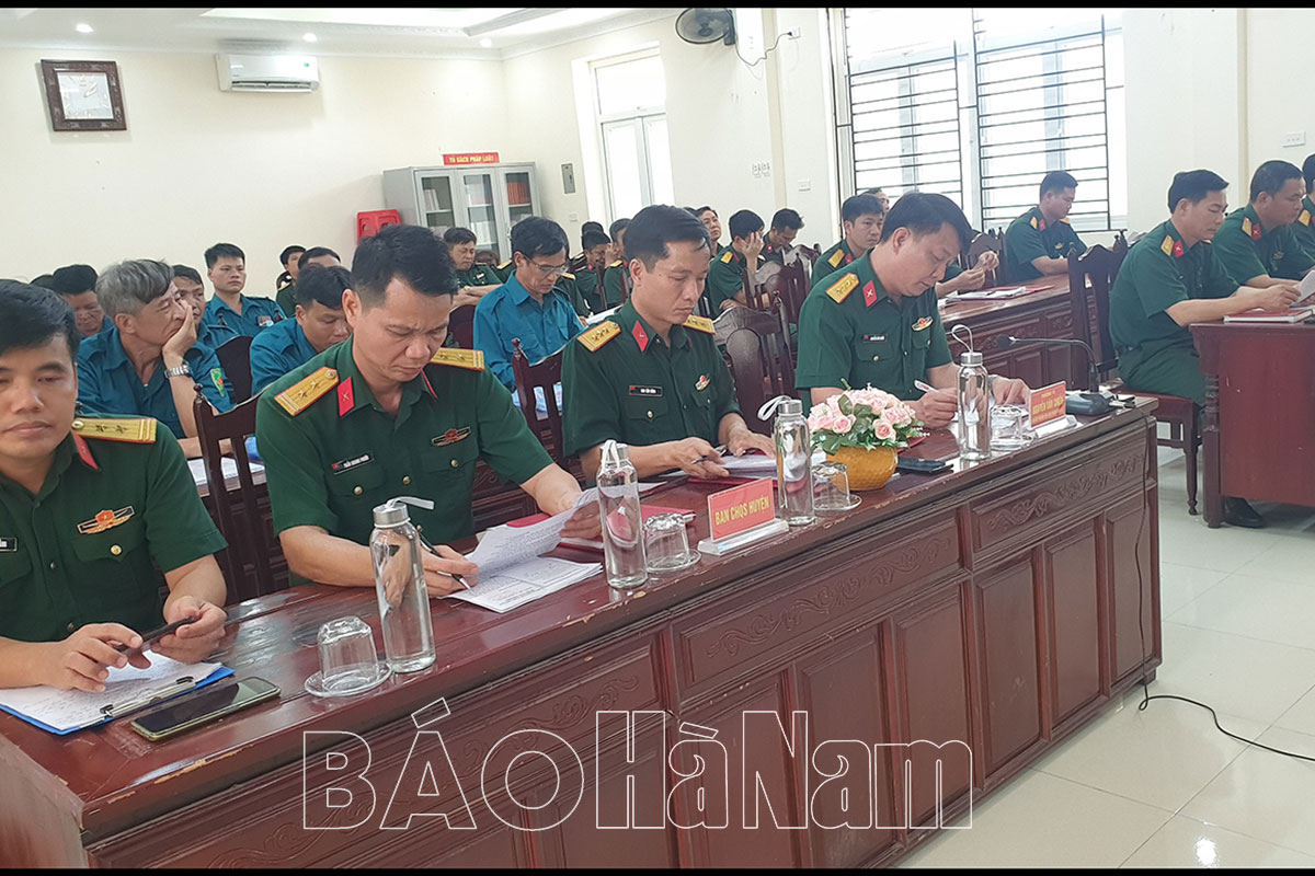 Ban CHQS huyện Bình Lục sơ kết công tác QS QPĐP phương 6 tháng đầu năm