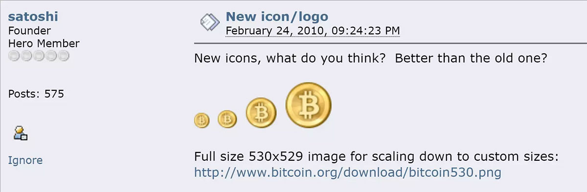 Ai là người thiết kế biểu tượng Bitcoin
