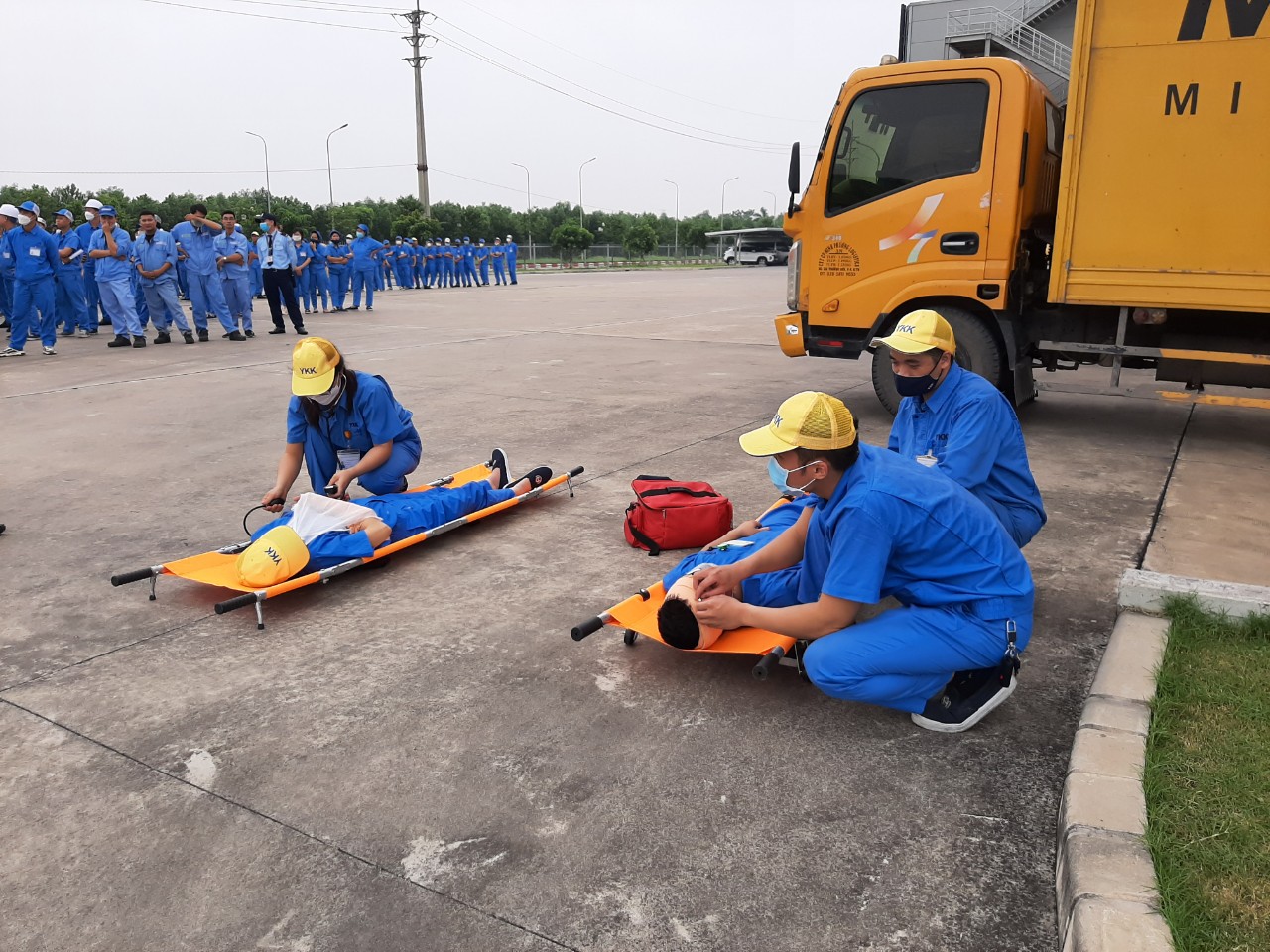 Công ty TNHH YKK Việt Nam Chi nhánh tỉnh Hà Nam diễn tập phòng cháy chữa cháy