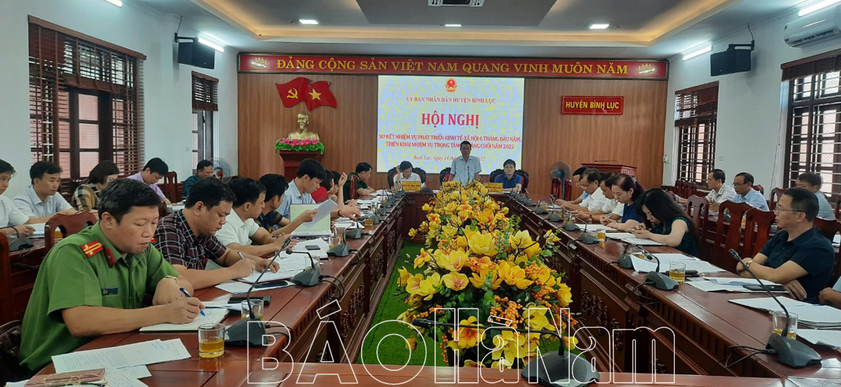 UBND huyện Bình Lục triển khai nhiệm vụ phát triển KTXH 6 tháng cuối năm 2022