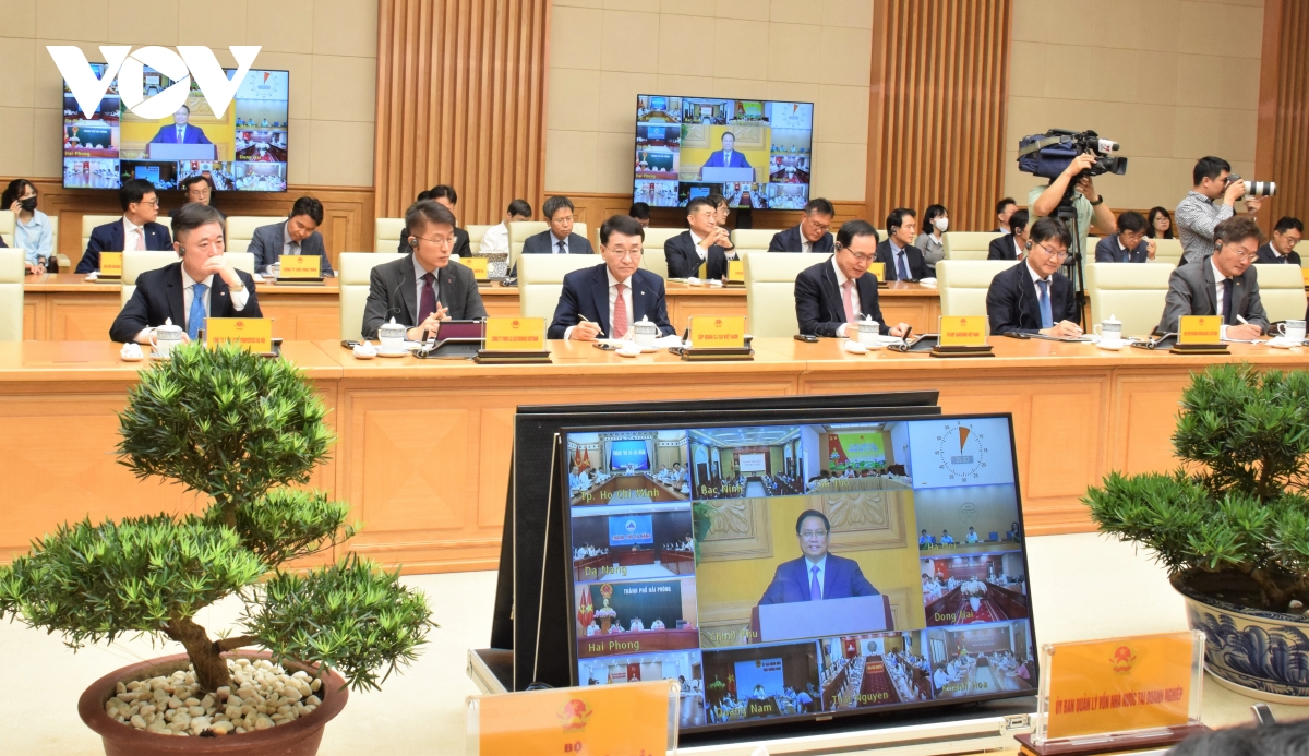 Thủ tướng Phạm Minh Chính gặp gỡ đối thoại với cộng đồng doanh nghiệp Hàn Quốc