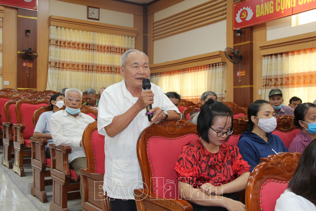 Đối thoại giữa người đứng đầu cấp ủy chính quyền với đoàn viên hội viên nhân dân xã Lê Hồ