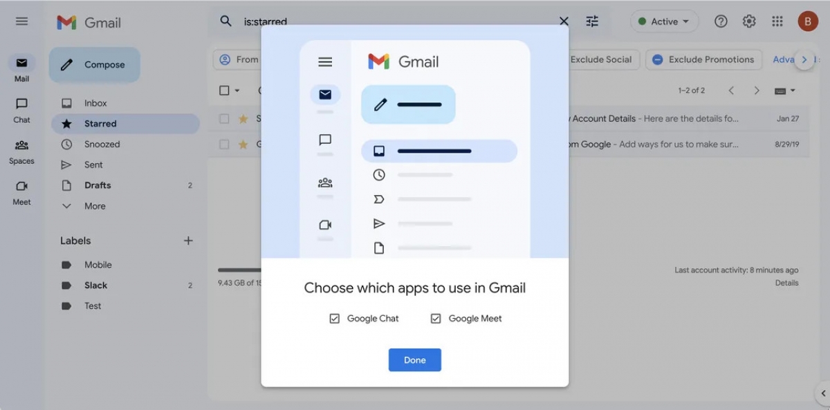 Cách thay đổi bảng điều khiển bên trong chế độ xem mới của Gmail