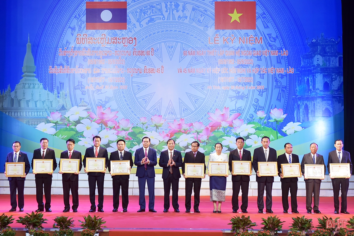 Hà Tĩnh long trọng tổ chức lễ kỷ niệm 60 năm ngày thiết lập quan hệ ngoại giao Việt Nam  Lào