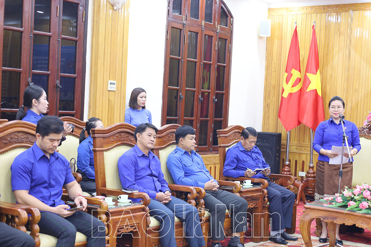 Đoàn đại biểu Đoàn Thanh niên nhân dân cách mạng Lào thăm và làm việc tại Hà Nam