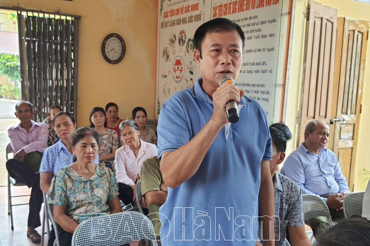 Nguyễn Úy tổ chức đối thoại giữa người đứng đầu cấp ủy chính quyền với CBĐVHV và nhân dân thôn Cát Thường