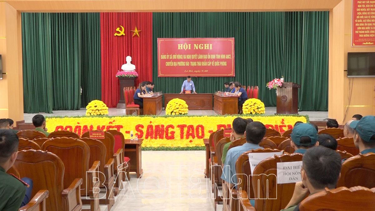    Xã Lê Hồ tổ chức thành công cuộc diễn tập chiến đấu xã trong khu vực phòng thủ năm 2022