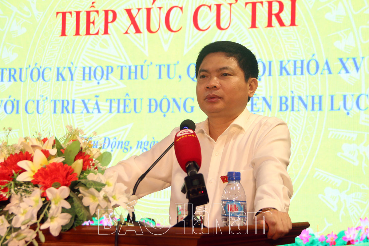 Chiều 310 Đoàn ĐBQH tỉnh tiếp xúc cử tri các xã Tiêu Động Tiên Sơn