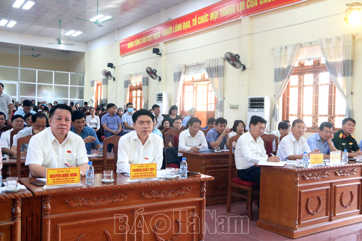 Chiều 310 Đoàn ĐBQH tỉnh tiếp xúc cử tri các xã Tiêu Động Tiên Sơn