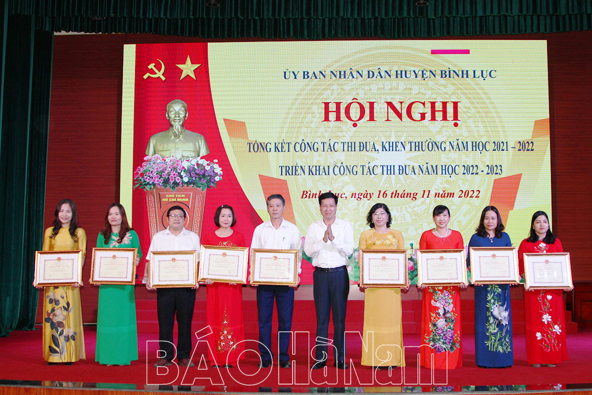 UBND huyện Bình Lục triển khai công tác thi đua năm học 20222023