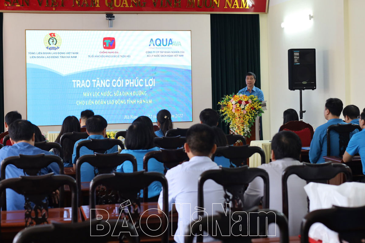 LĐLĐ tỉnh ký kết thỏa thuận hợp tác với CTCP Tập đoàn nghiên cứu xử lý nước sạch Aqua Việt Nam