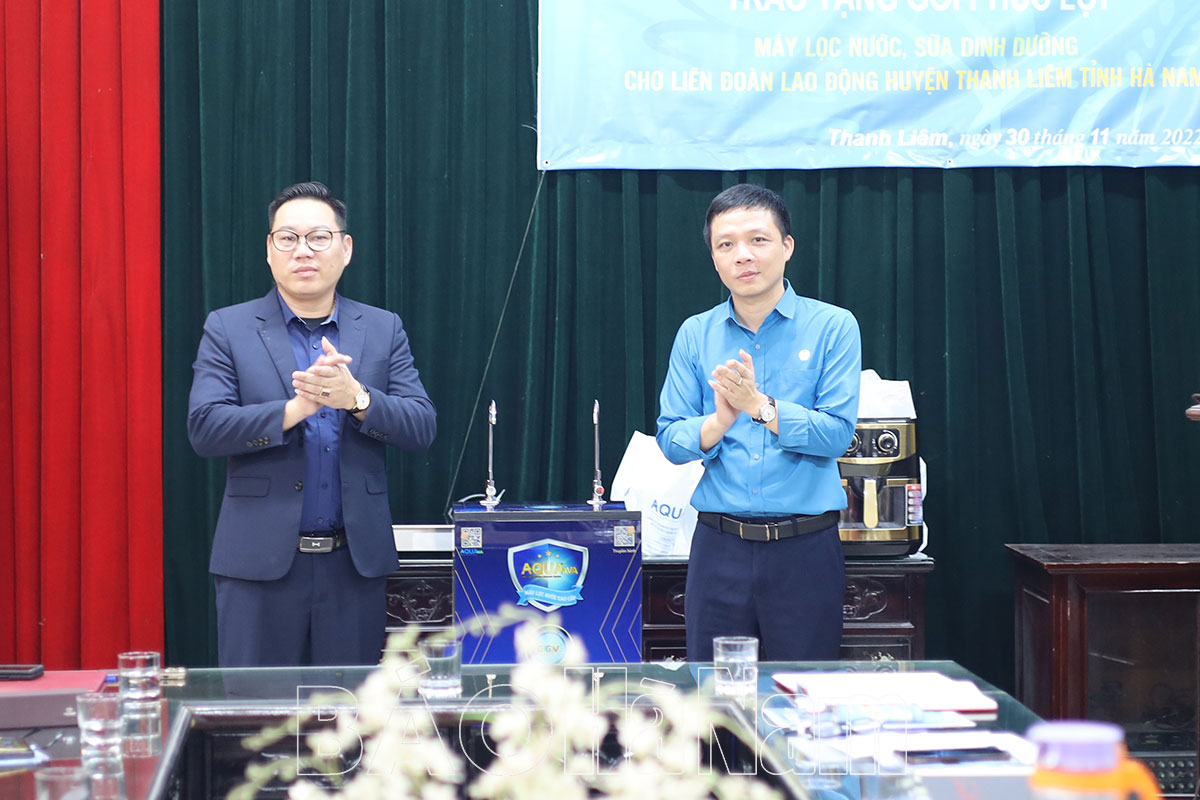 LĐLĐ huyện Thanh Liêm truyền thông giới thiệu về các sản phẩm của Công ty Aqua Việt Nam