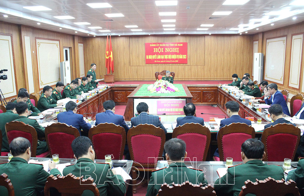 Đảng ủy Quân sự tỉnh ra nghị quyết lãnh đạo thực hiện nhiệm vụ năm 2023