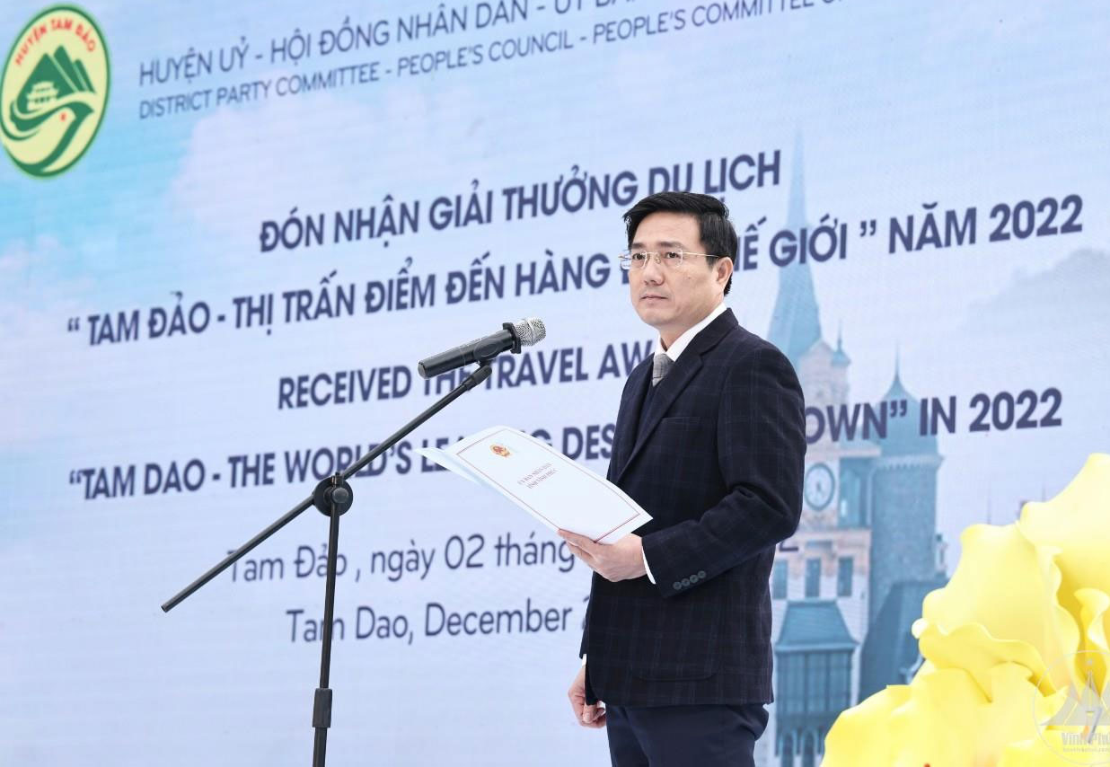 Tam Đảo đón nhận giải thưởng quốc tế  Thị trấn điểm đến ấn tượng hàng đầu thế giới năm 2022