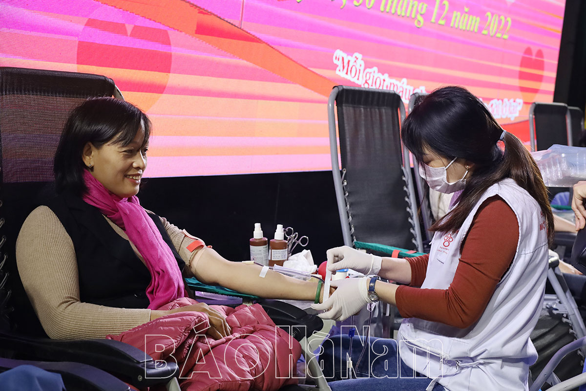 Huyện Lý Nhân hiến tặng 447 đơn vị máu đợt 12023