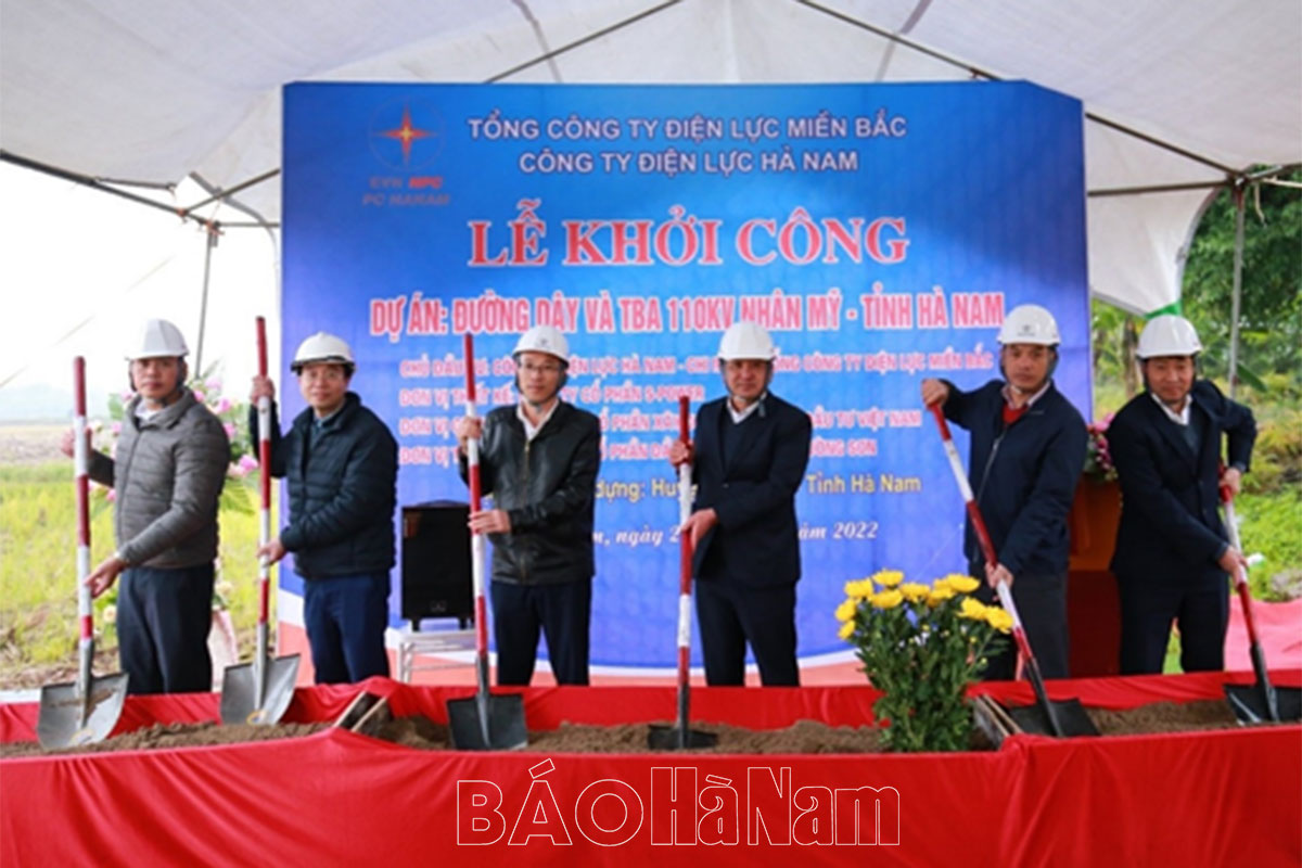 PC Hà Nam khởi công dự án đường dây và TBA 110kV Nhân Mỹ