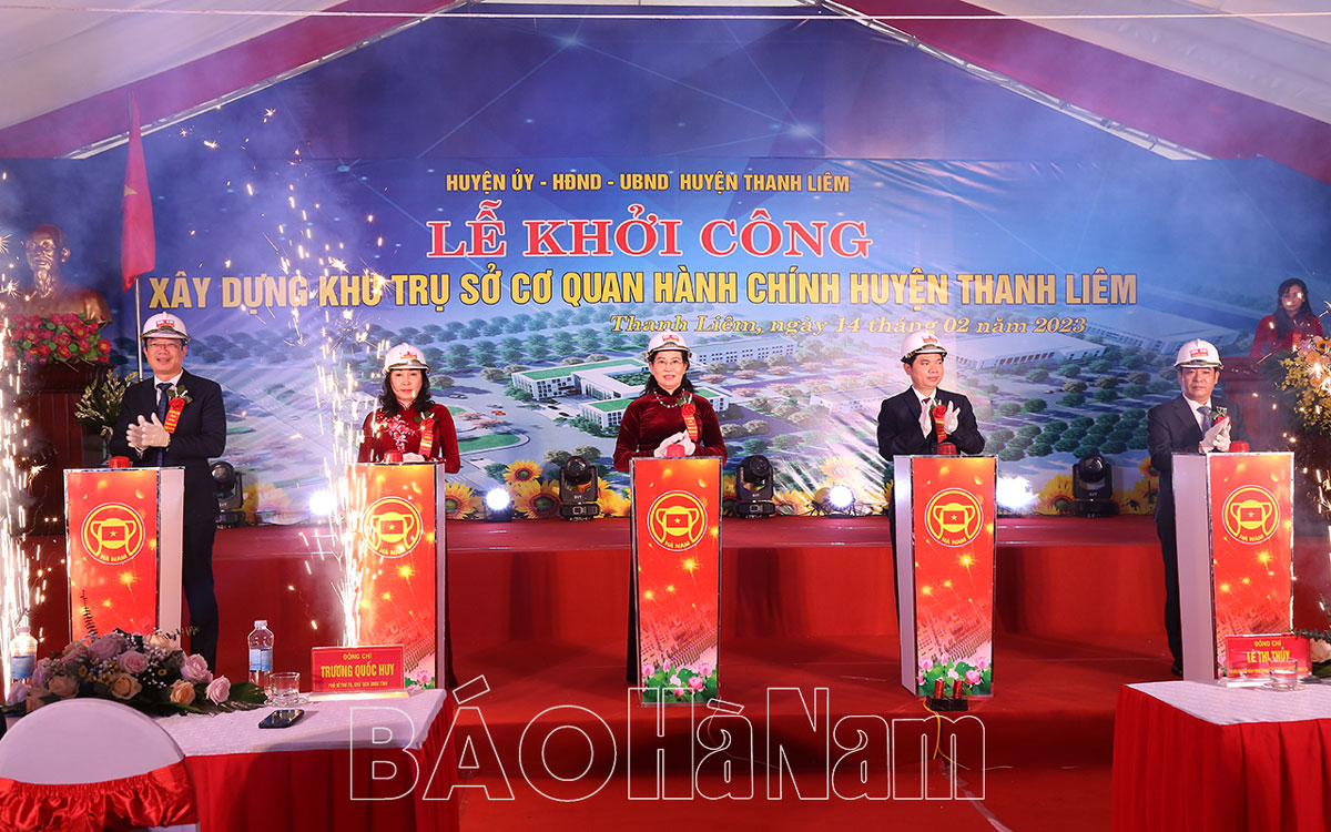 Khởi công dự án xây dựng khu trụ sở cơ quan hành chính huyện Thanh Liêm