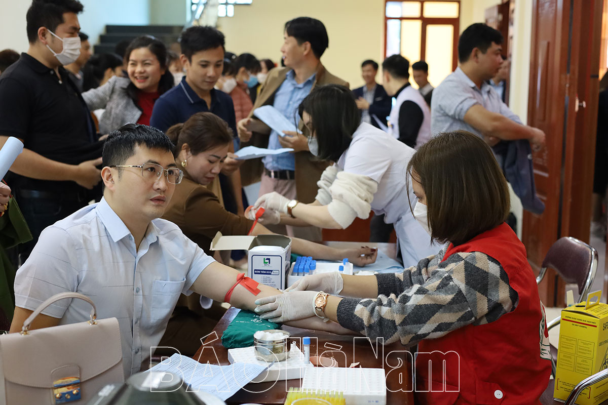 740 tình nguyện viên huyện Bình Lục tham gia Lễ hội Xuân hồng