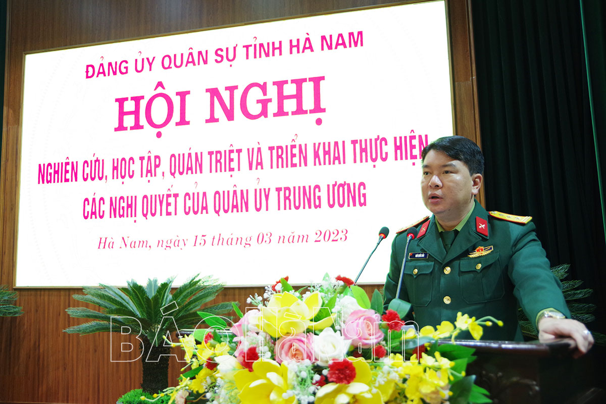 ĐUQS tỉnh quán triệt triển khai các Nghị quyết của Quân ủy Trung ương