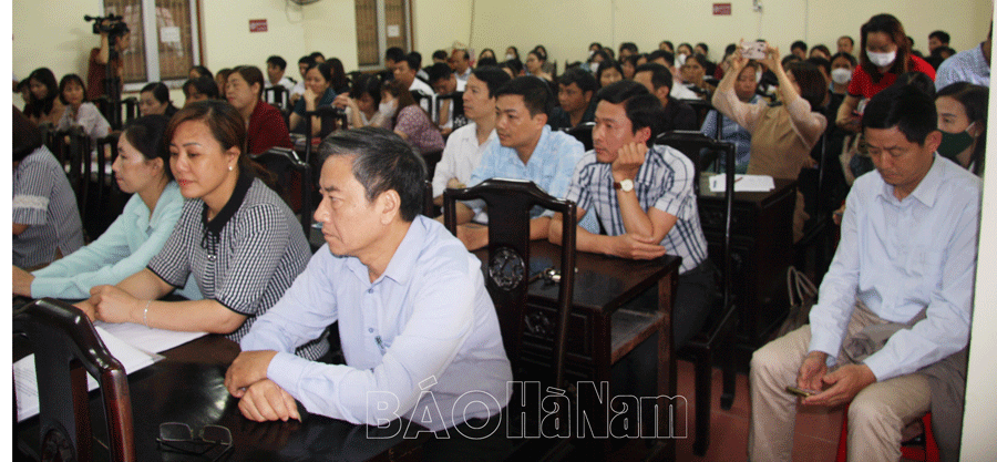 LĐLĐ huyện Bình Lục tổ chức Hội nghị thực hiện quy trình giới thiệu nhân sự Đại hội Công đoàn huyện lần thứ X nhiệm kỳ 2023 – 2028