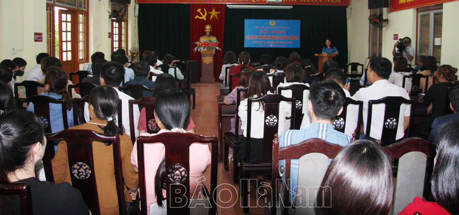 LĐLĐ huyện Bình Lục tổ chức Hội nghị thực hiện quy trình giới thiệu nhân sự Đại hội Công đoàn huyện lần thứ X nhiệm kỳ 2023 – 2028