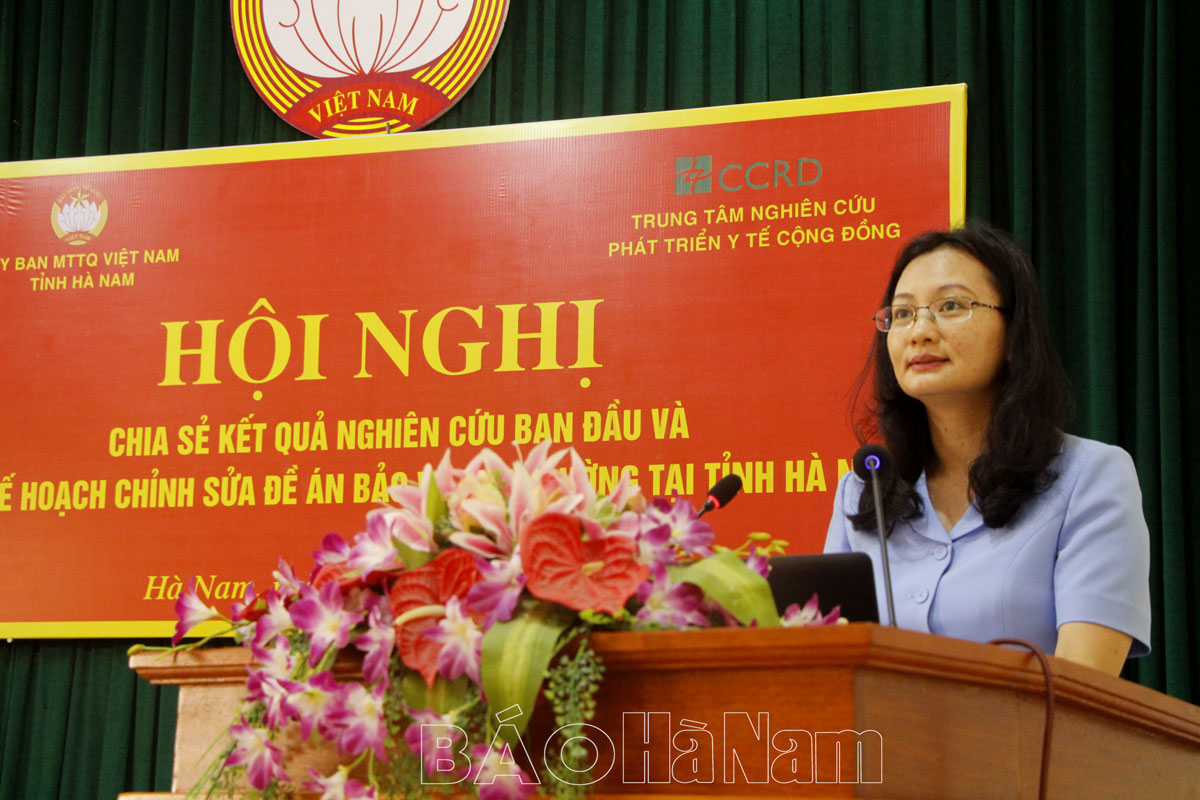 Hội nghị đánh giá và lập kế hoạch chỉnh sửa Đề án bảo vệ môi trườg của Ủy ban MTTQ tỉnh Hà Nam