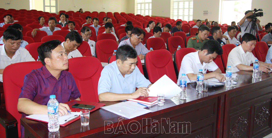 Ban chỉ đạo xây dựng NTM nâng cao huyện Bình Lục làm việc với xã An Nội