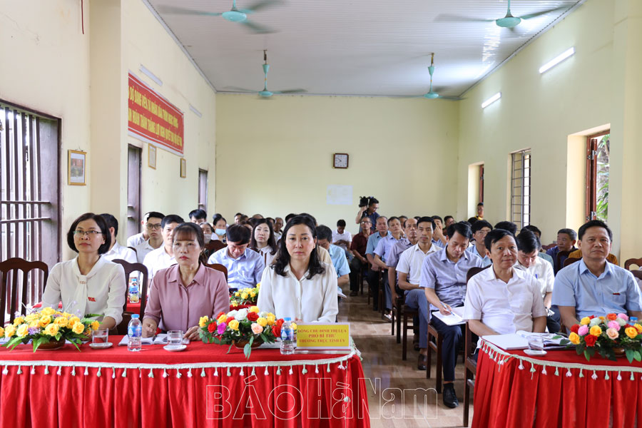 Đại biểu HĐND tỉnh tiếp xúc cử tri một số xã phường thị trấn ở Duy Tiên Thanh Liêm và Kim Bảng