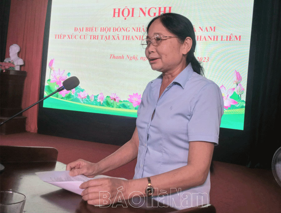 Đại biểu HĐND tỉnh tiếp tục chương trình tiếp xúc cử tri tại các địa phương Duy Tiên Kim Bảng và Thanh Liêm