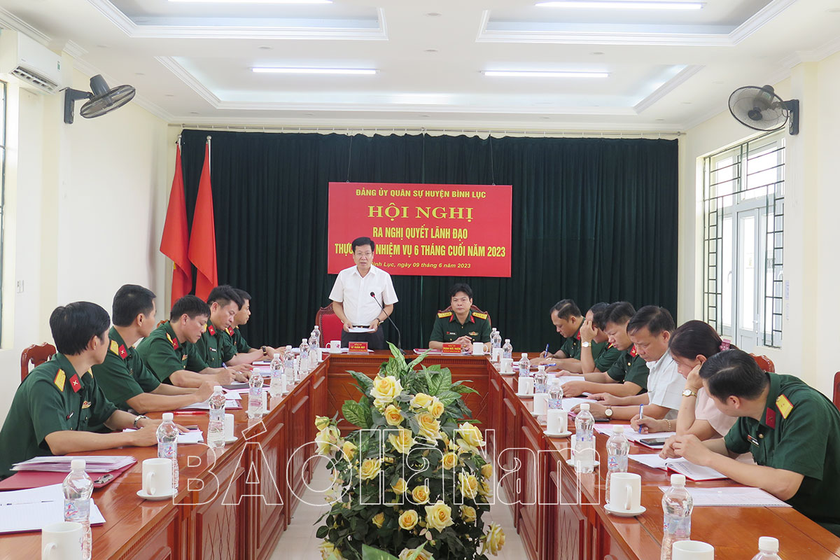ĐUQS huyện Bình Lục xác định 6 nhóm chỉ tiêu lãnh đạo thực hiện 6 tháng cuối năm