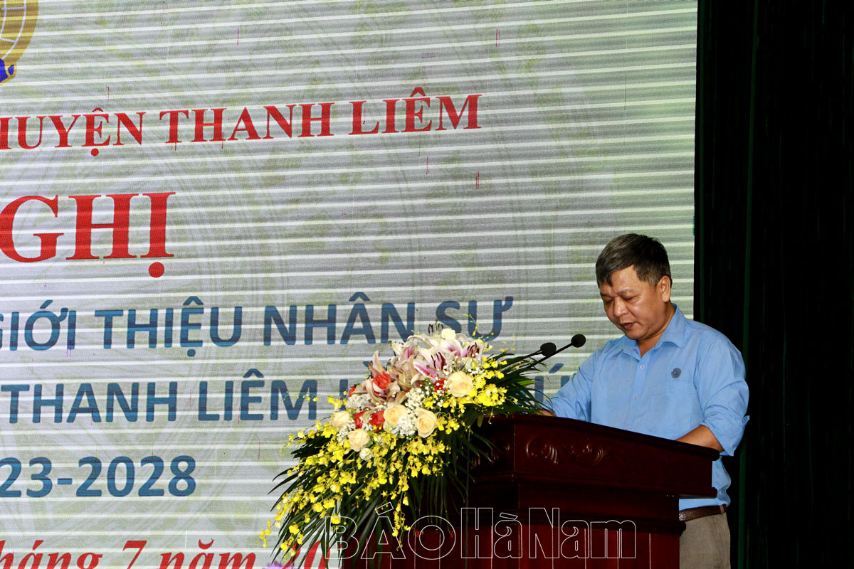 LĐLĐ huyện Thanh Liêm Thực hiện quy trình giới thiệu nhân sự Đại hội Công đoàn huyện lần thứ X nhiệm kỳ 2023 2028