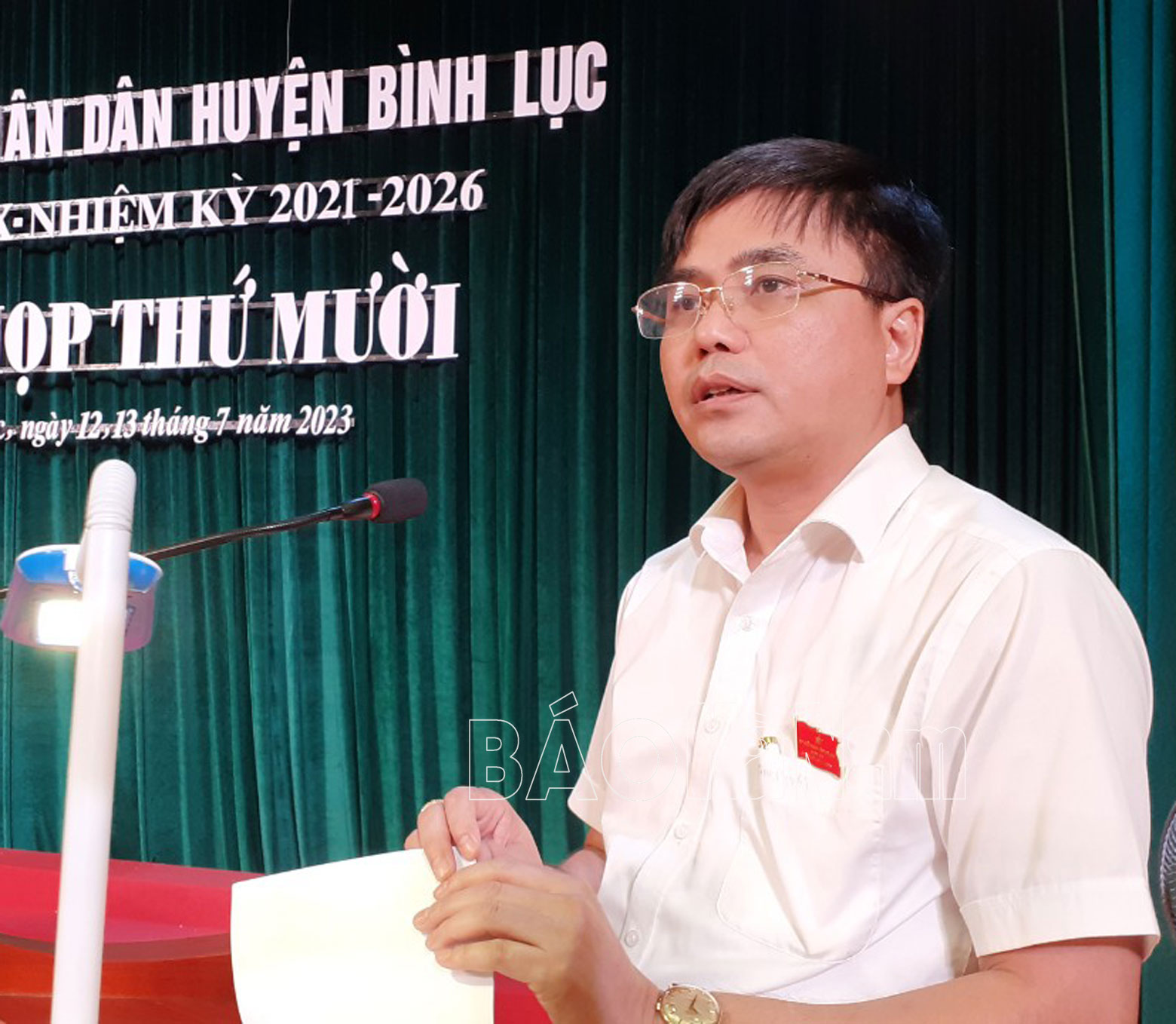              HĐND huyện Bình Lục khai mạc kỳ họp thứ Mười