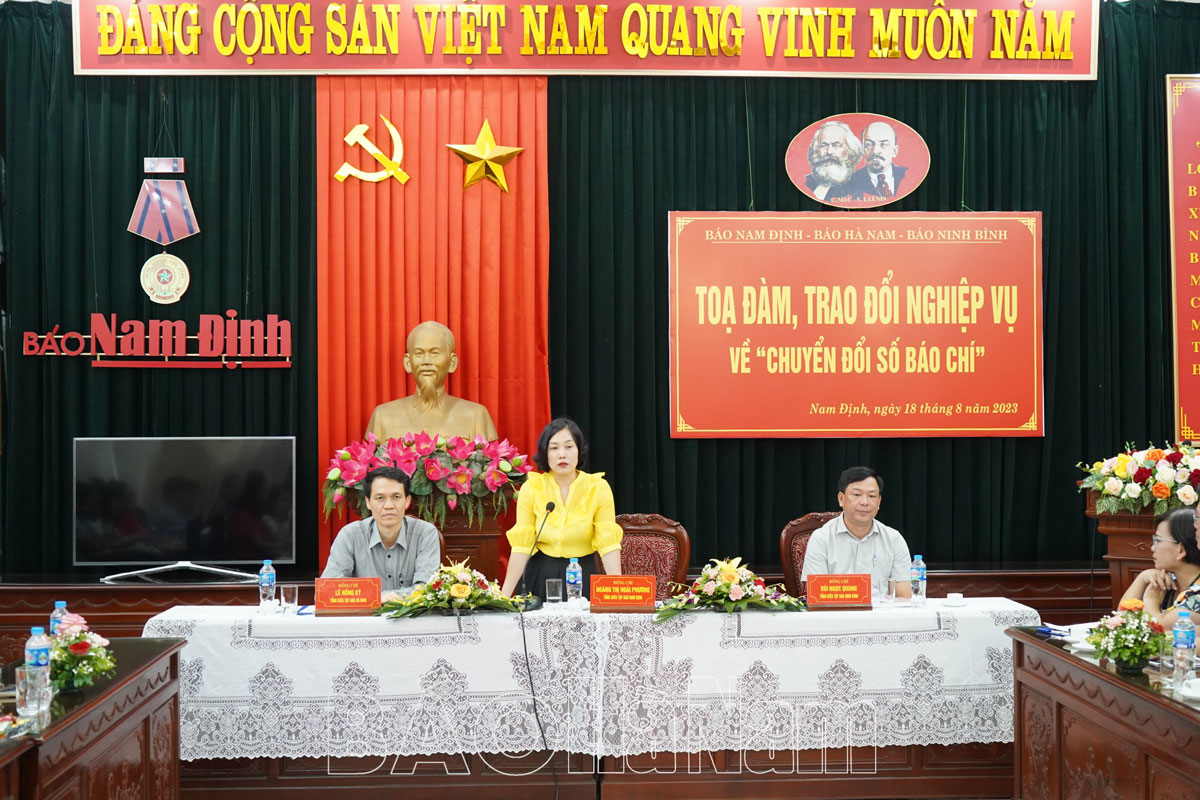 Báo Hà Nam Báo Nam Định Báo Ninh Bình Tọa đàm “Chuyển đổi số báo chí”