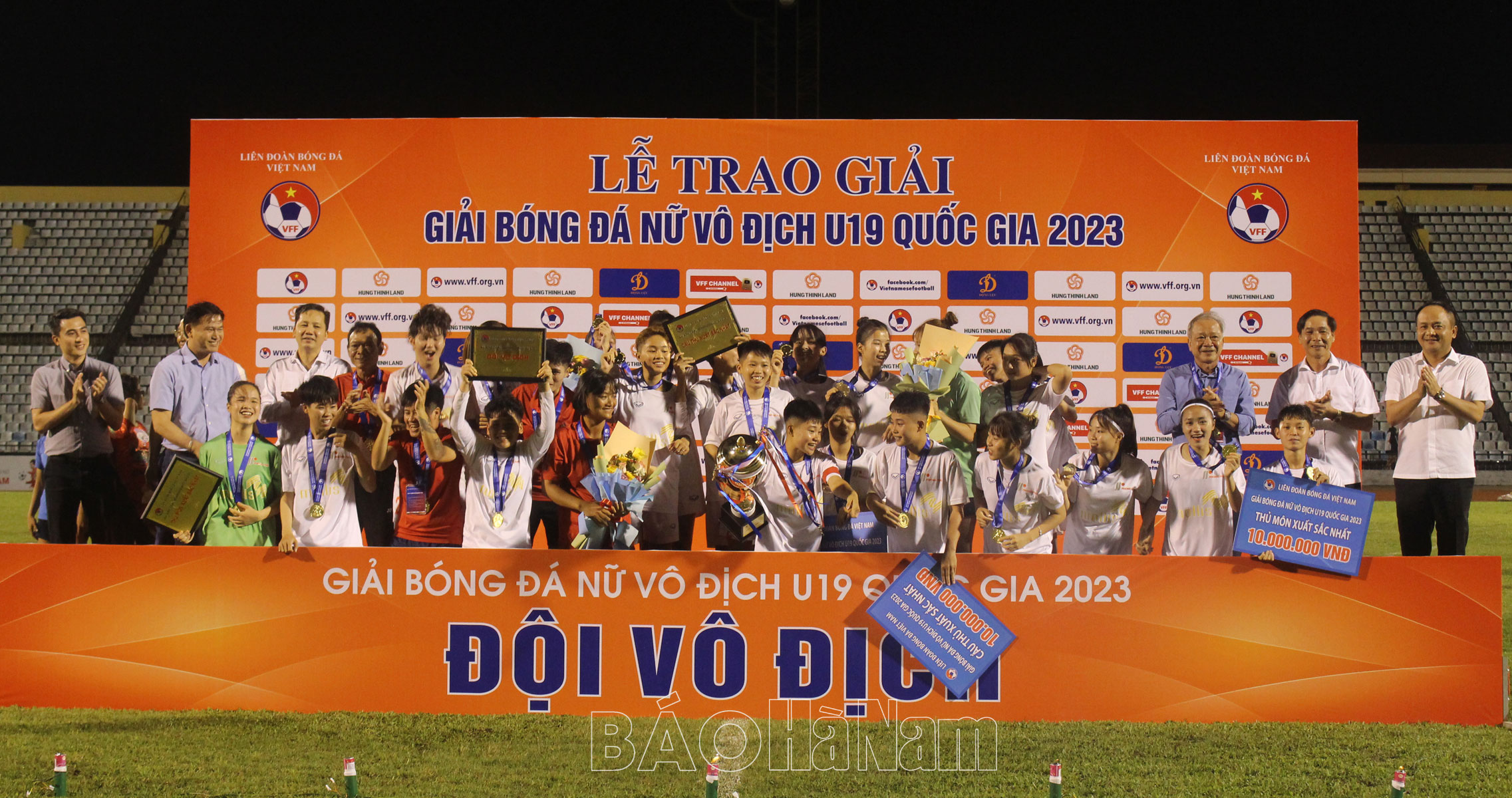 Kết thúc Giải Bóng đá nữ vô địch  U19 Quốc gia 2023  Phong Phù Hà Nam giành ngôi vô địch
