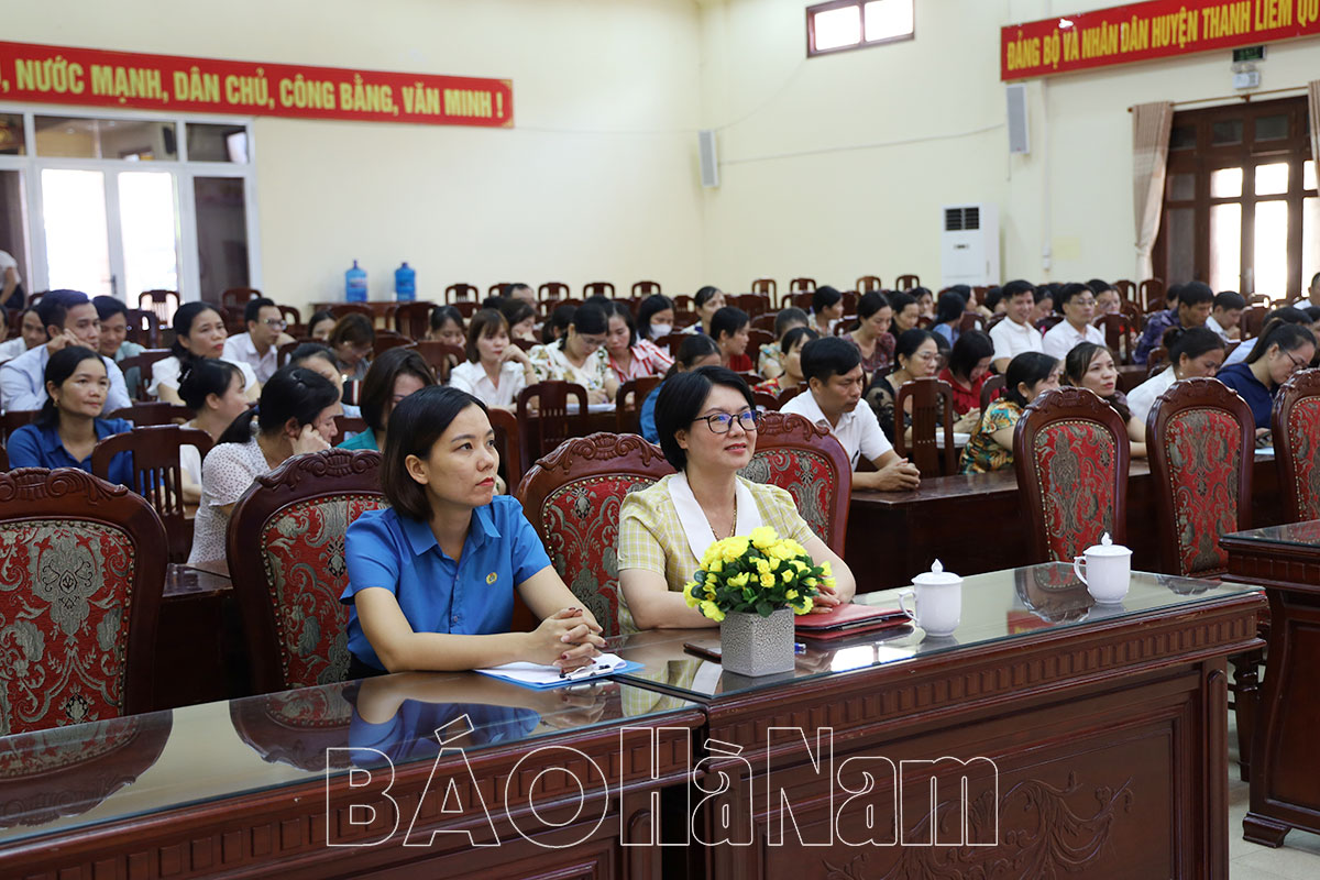LĐLĐ huyện Thanh Liêm sơ kết phong trào công nhân viên chức lao động và hoạt động công đoàn 9 tháng năm 2023