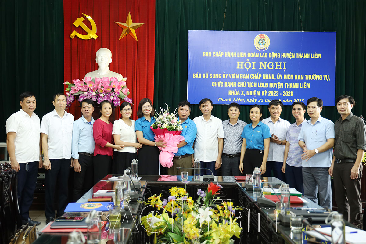Liên đoàn Lao động huyện Thanh Liêm có tân Chủ tịch