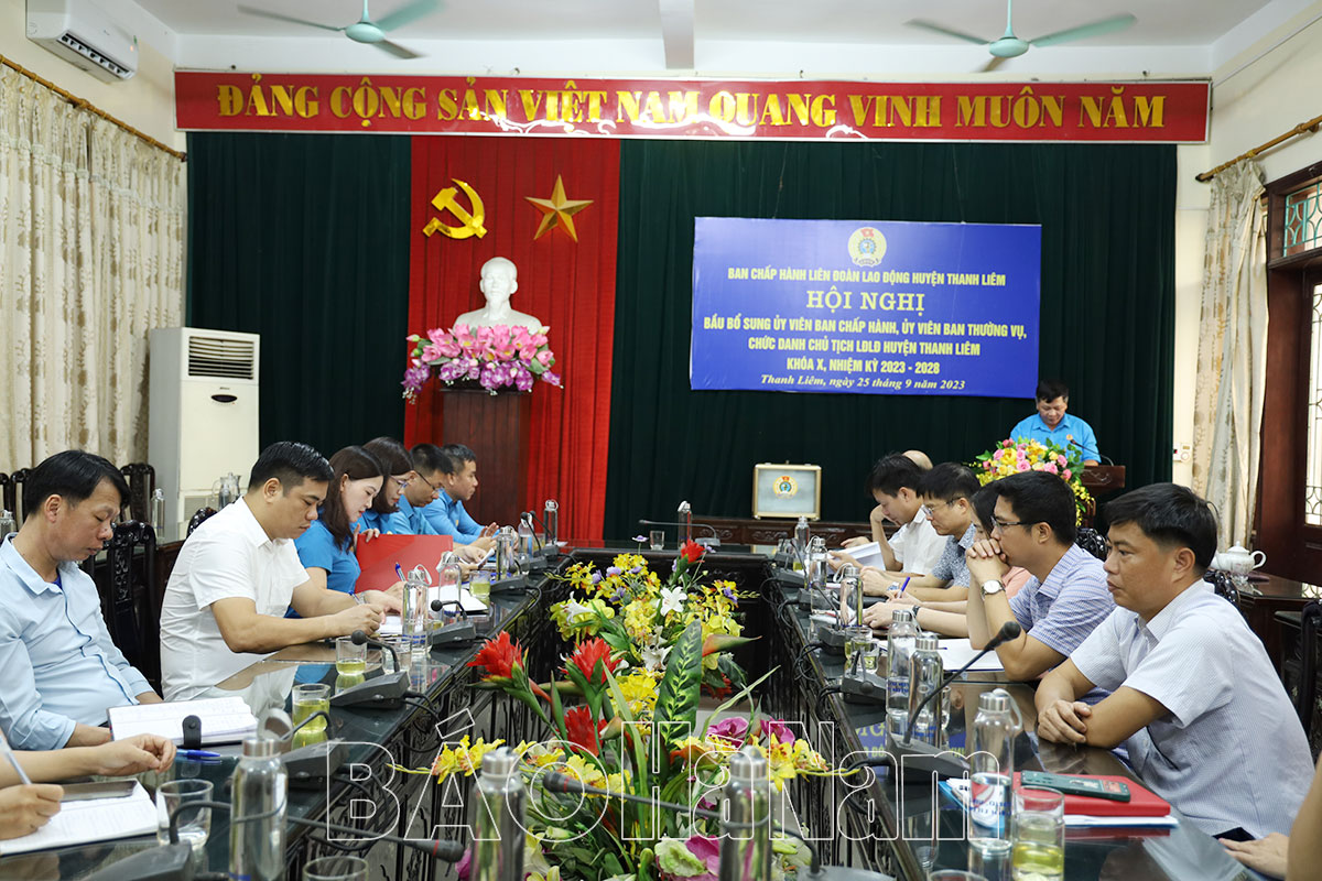 Liên đoàn Lao động huyện Thanh Liêm có tân Chủ tịch