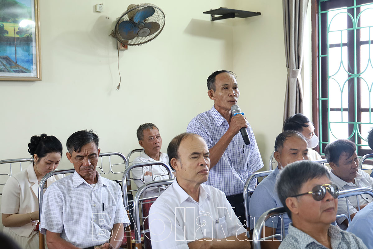 Đoàn ĐBQH tỉnh tiếp xúc cử tri thị xã Duy Tiên huyện Lý Nhân và thành phố Phủ Lý