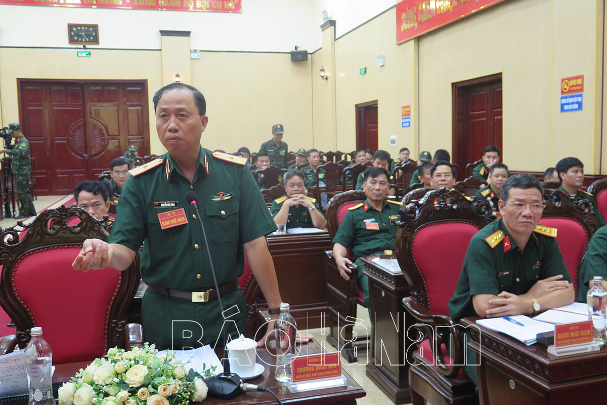 Luyện tập vận hành cơ chế trong diễn tập khu vực phòng thủ tỉnh Hà Nam năm 2023