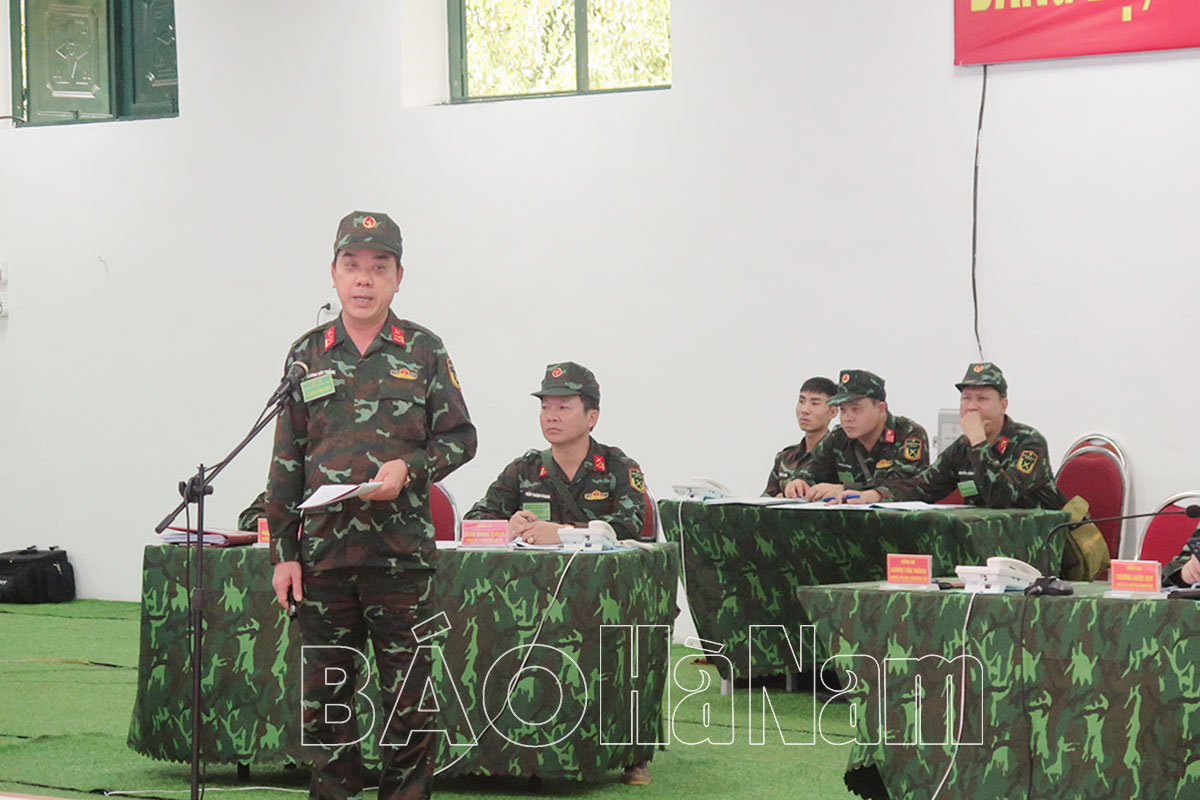 Tiếp tục luyện tập vận hành cơ chế trong diễn tập khu vực phòng thủ tỉnh Hà Nam năm 2023
