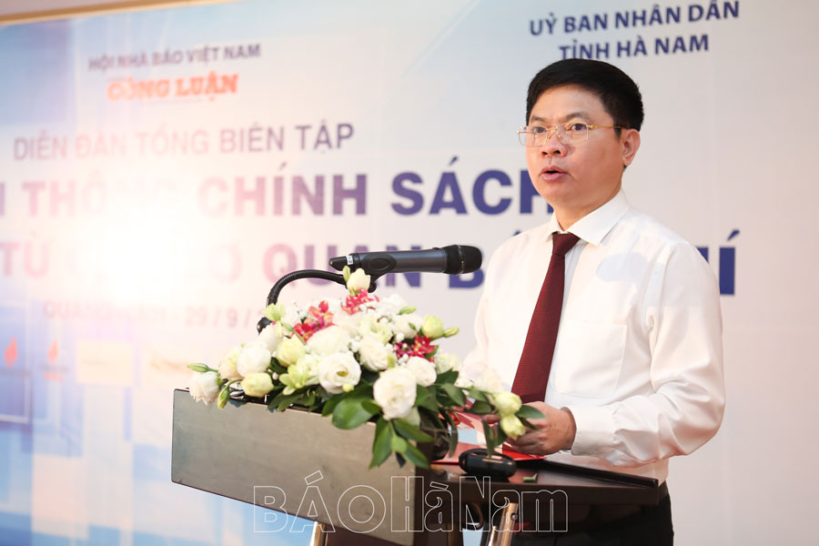 UBND tỉnh Hà Nam phối hợp tổ chức Diễn đàn Tổng Biên tập “Truyền thông chính sách – Góc nhìn từ các cơ quan báo chí”